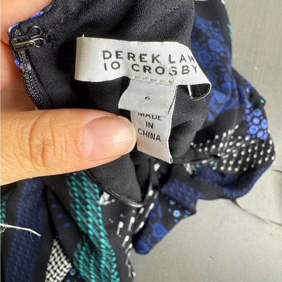 Derek Lam Crosby scarf print fit flare dress - Picture 7 of 12